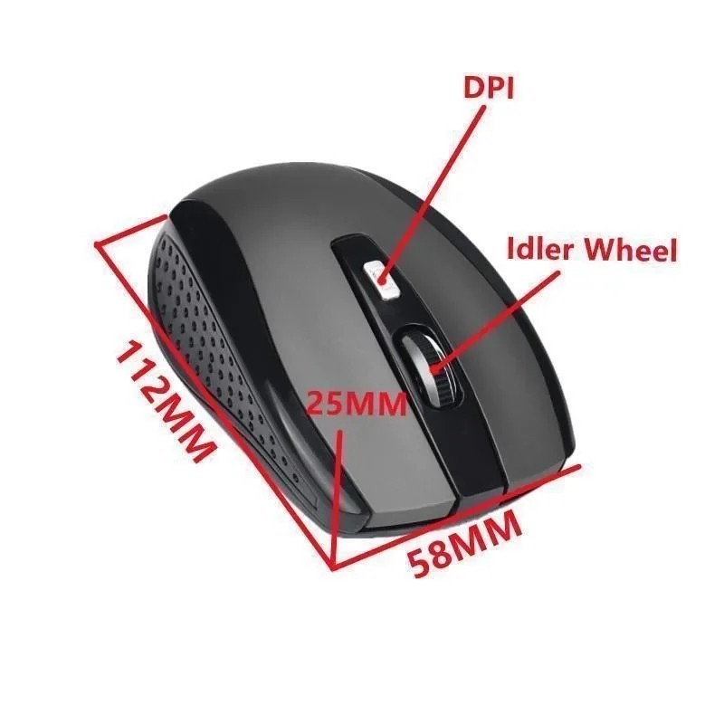 2 Wireless Optical Mouse Mice 2.4GHz USB Receiver For Laptop PC Computer DPI USA