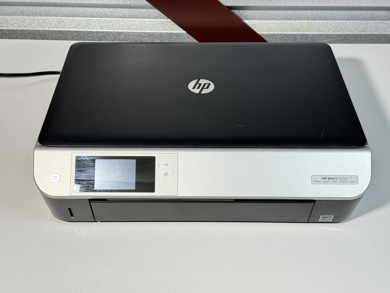 HP ENVY 5530 All-In-One Inkjet Printer. Clean/Tested. Power Cord YES.