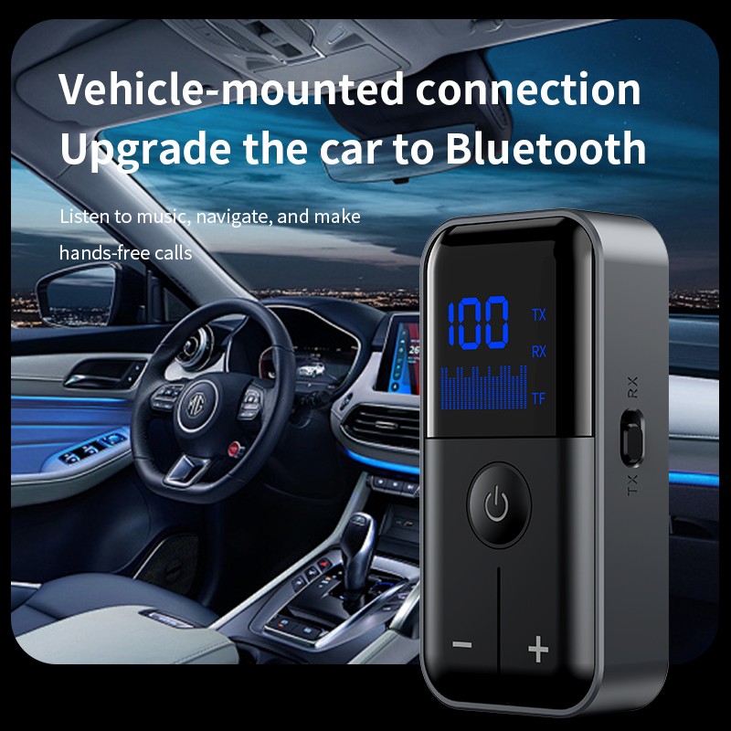 2-in-1 Wireless Bluetooth 5.4 Transmitter Receiver Adapter Audio 3.5mm Jack Aux
