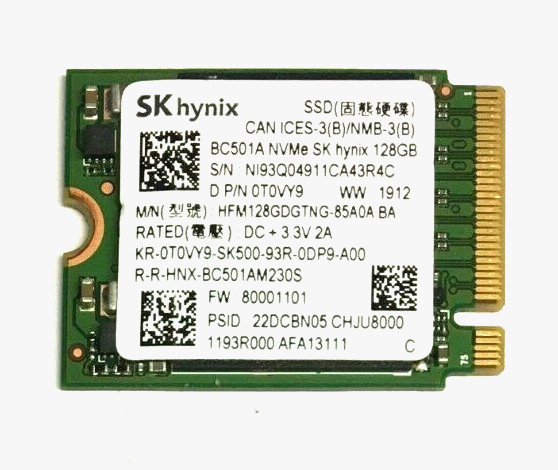 128GB M.2 PCIE NVME 2230 SSD Solid State Drive Major Brand Samsung, WD, SK Hynix