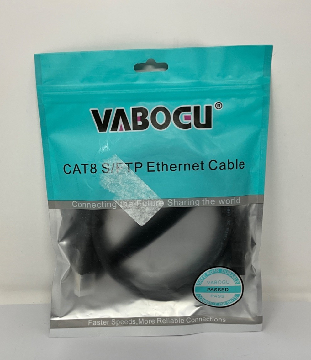 Cat8 S/FTP Ethernet Cable, Outdoor&Indoor, 5FTHeavy Duty High-Speed NEW OPEN BOX