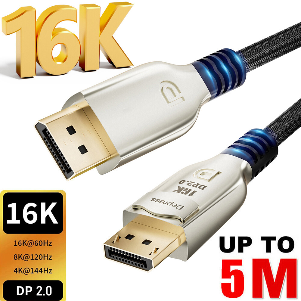 DisplayPort 2.0 Cable 16K@60Hz 8K@120Hz 4K@240Hz Displayport 1.4 to DP 8K@60Hz