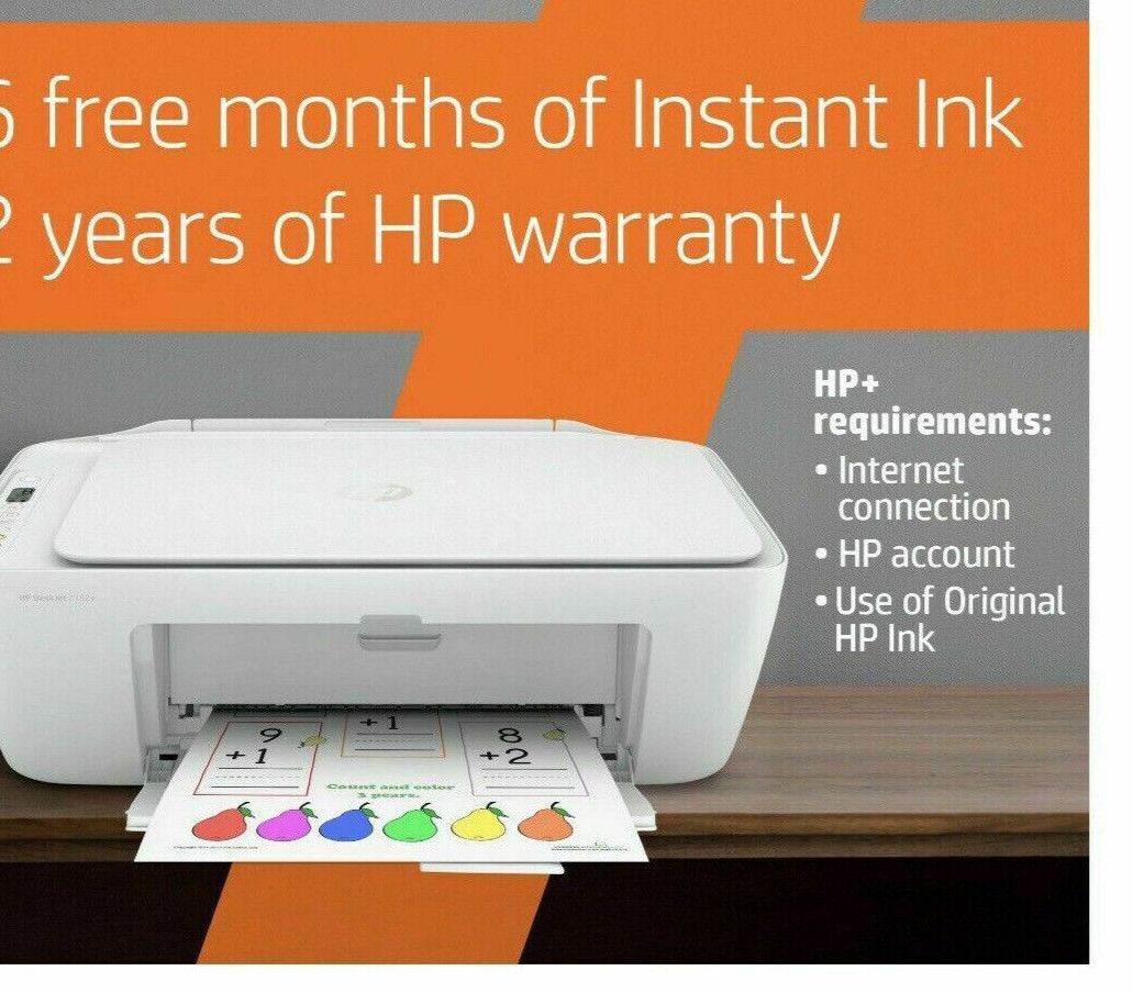 New HP 2742e/2742 All In One Wireless Printer-Copy-Scan+Free SetupINK-Green/Blue