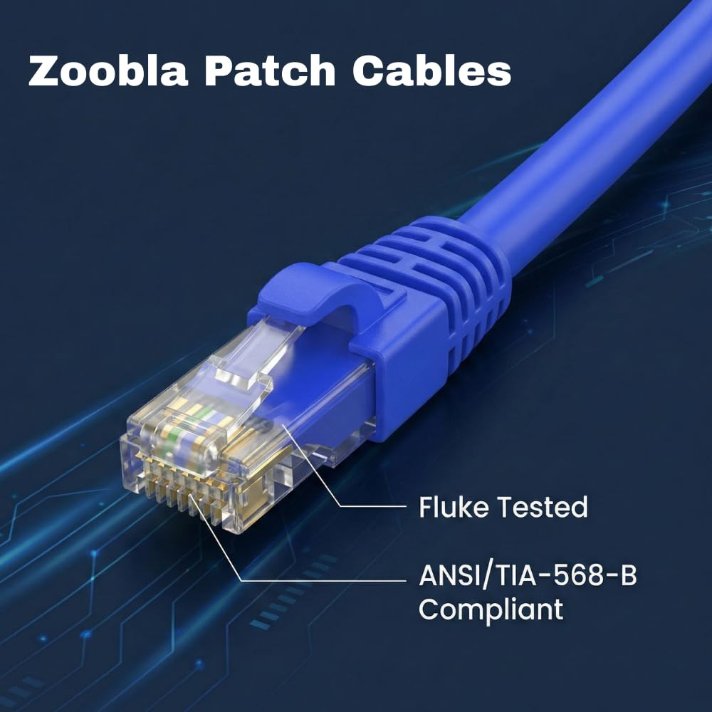 Cat7 SFTP Ethernet Patch Cord 150Ft – 100% Pure Copper LAN Cable, Double Shielde
