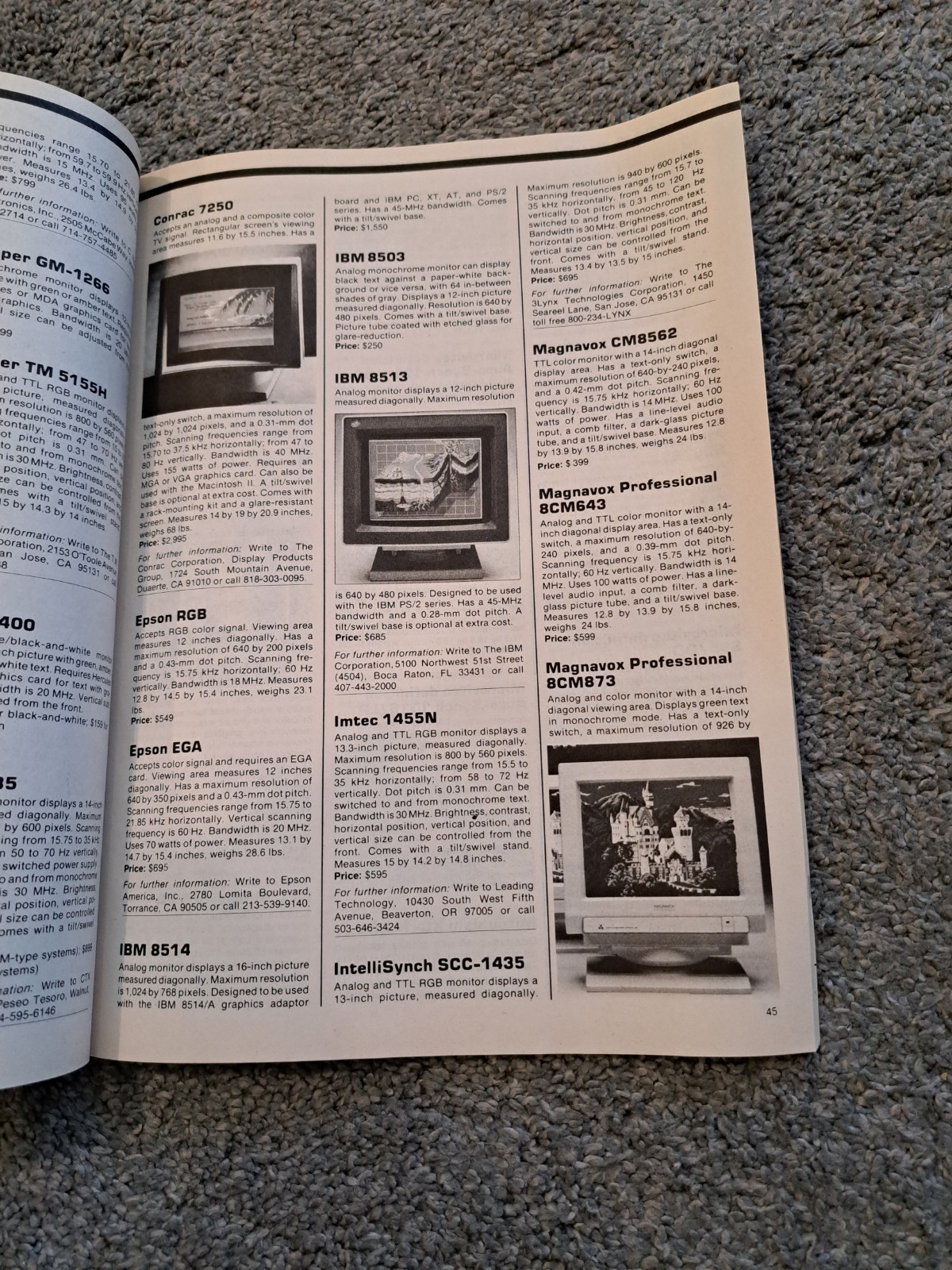 Vintage Fall 1989 Computer Buyer’s Guide Toshiba Tandon Catalog