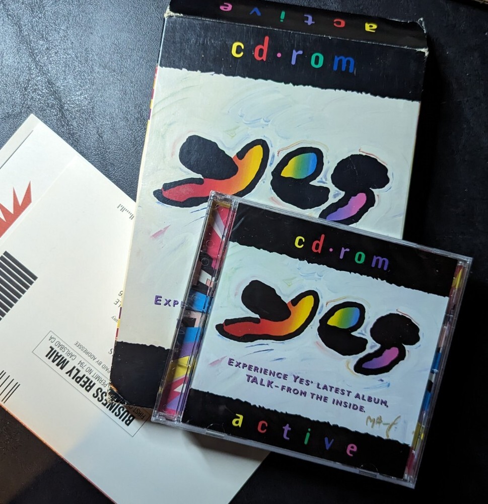 Yes Active CD-ROM Talk Album Mac/PC Software 1994 Sealed + Original Box- Music