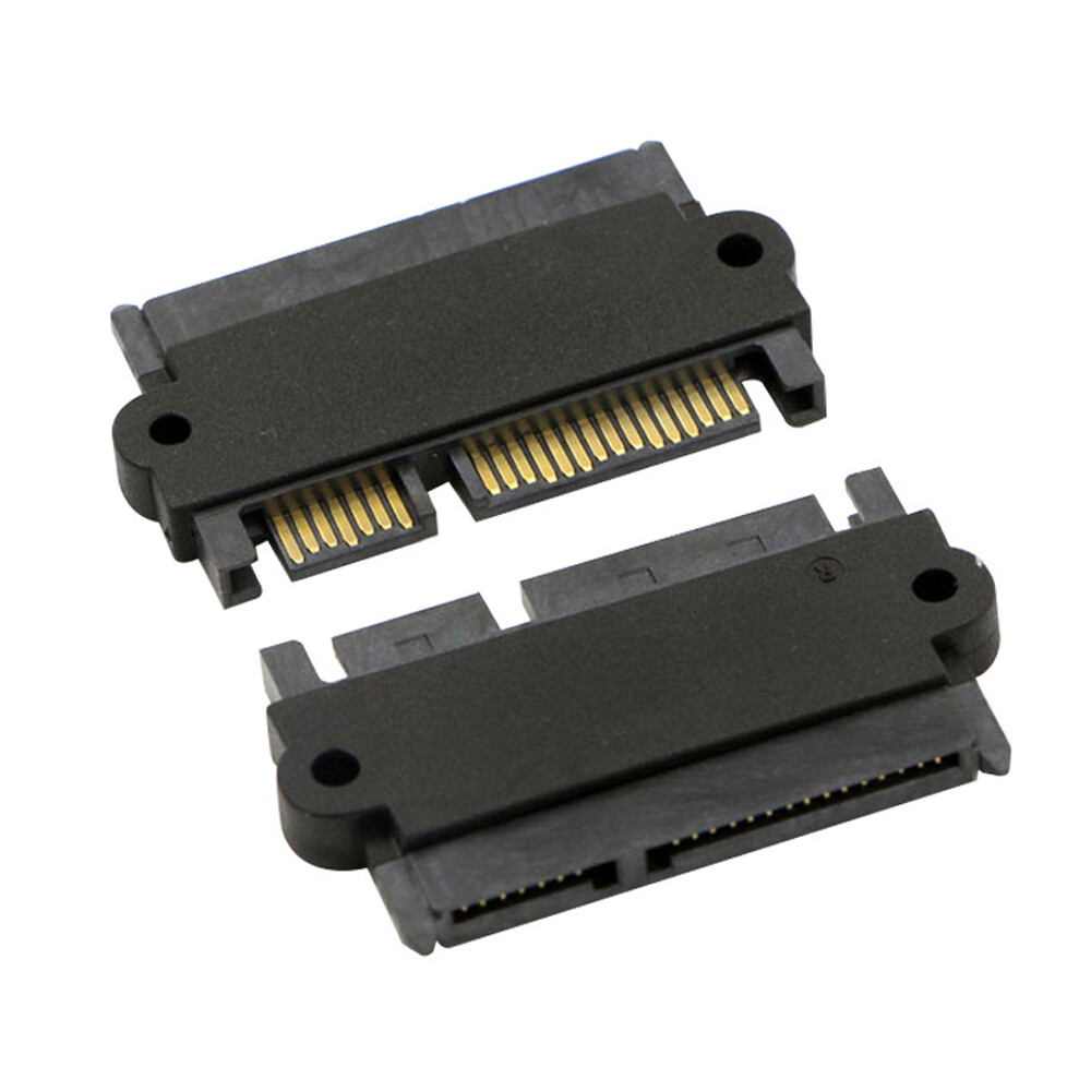10X SATA 22P 7+15Pin Male Plug to SATA 22Pin 7+15P Female Jack Convertor Adapter