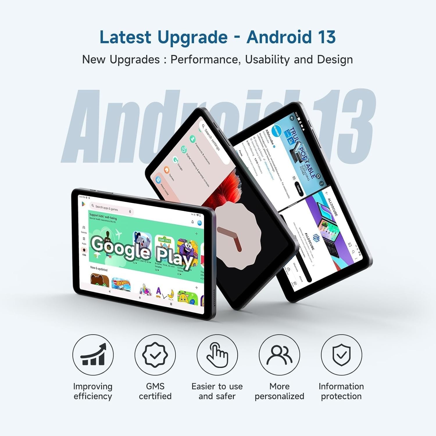 ALLDOCUBE 8.4 inch Tablet FHD+ 1920×1200 16GB(8+8) +128GB 5MP/13MP 4G LTE