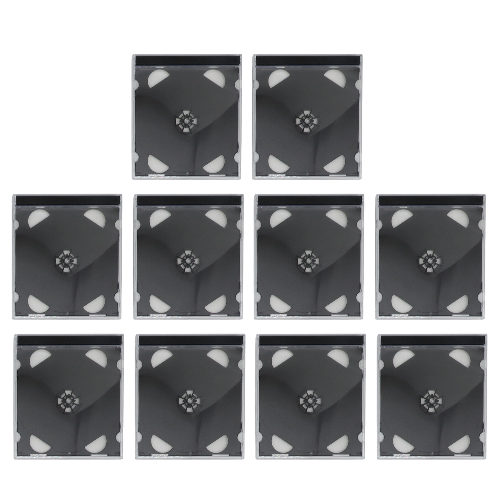 10PC STANDARD Double CD Jewel Case with Tray 10.4mm (2 CD) Lots Protectors Cover