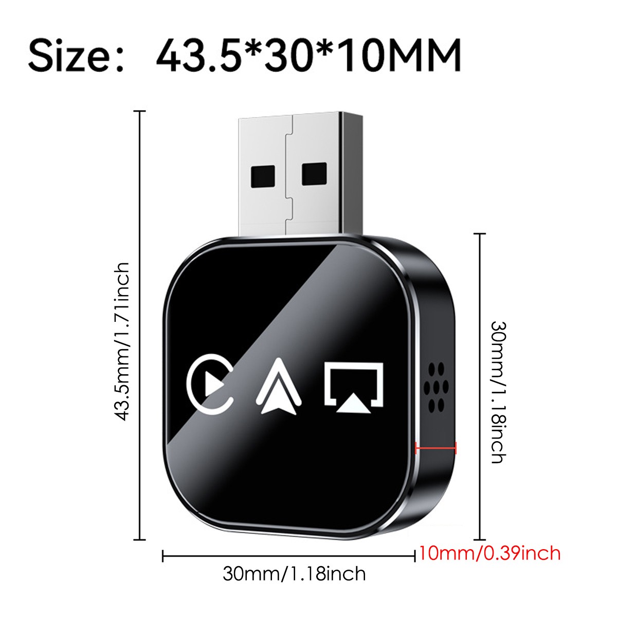 2026 Mini Carplay Adapter 3IN1 Wireless Carplay & Android Auto & Mirror Link