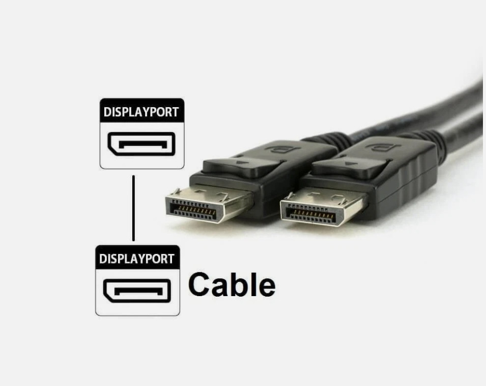 6FT DisplayPort Cable Male to Male, 4K High Definition DP Cord with Latches