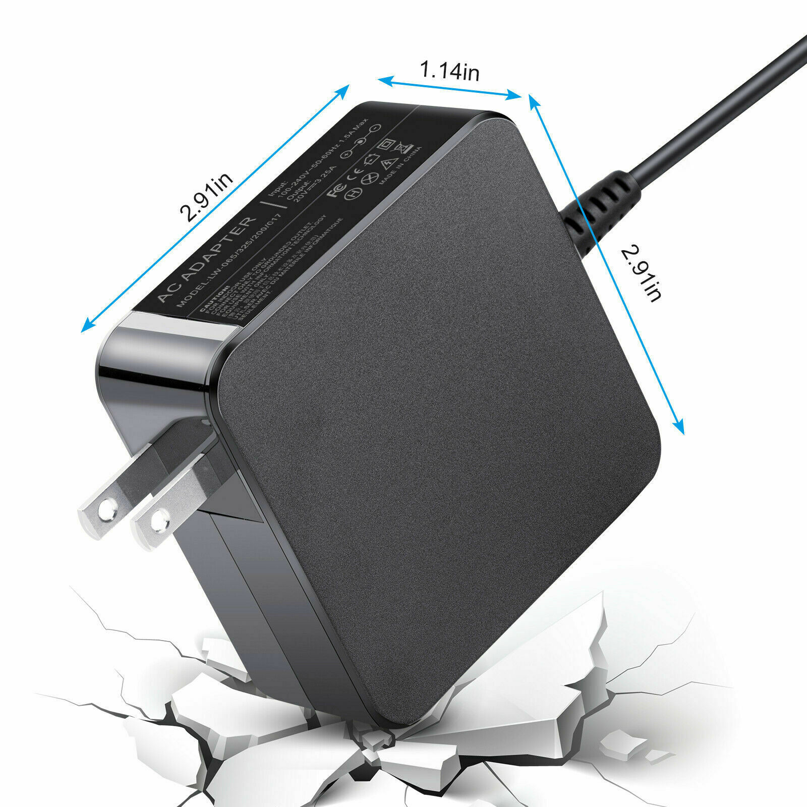 Charger Adapter for Lenovo 20V 3.25A 65W with 4.0mm/1.7 ADLX65CCGU2A 5A10K78761