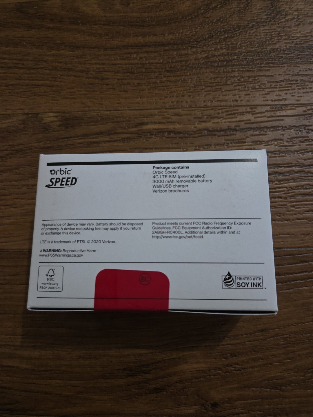 New Verizon Orbic Speed Mobile 4G LTE Mobile Broadband WiFi Hotspot ORB400LBVZRT