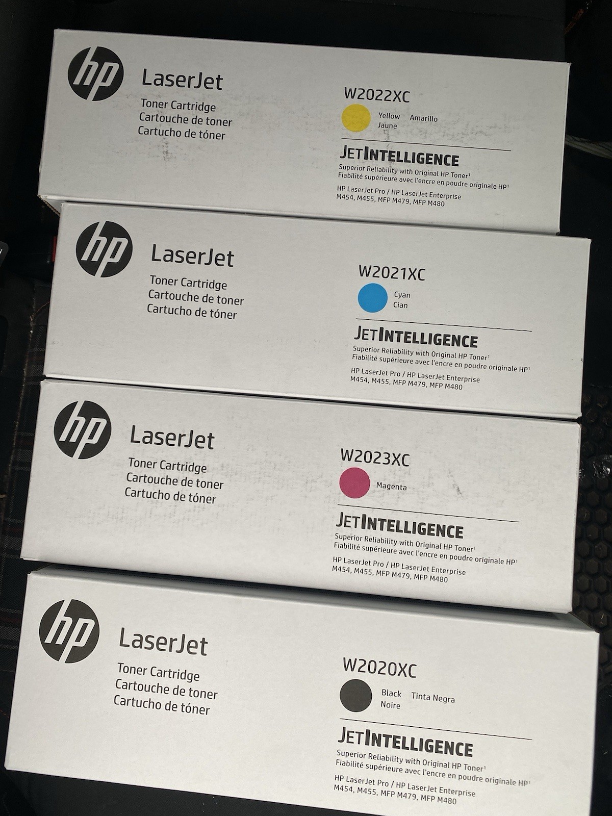 Set of 4 Genuine HP 414X 2020XC 2021XC 2022XC 2023XC High Yield Toner Cartridges