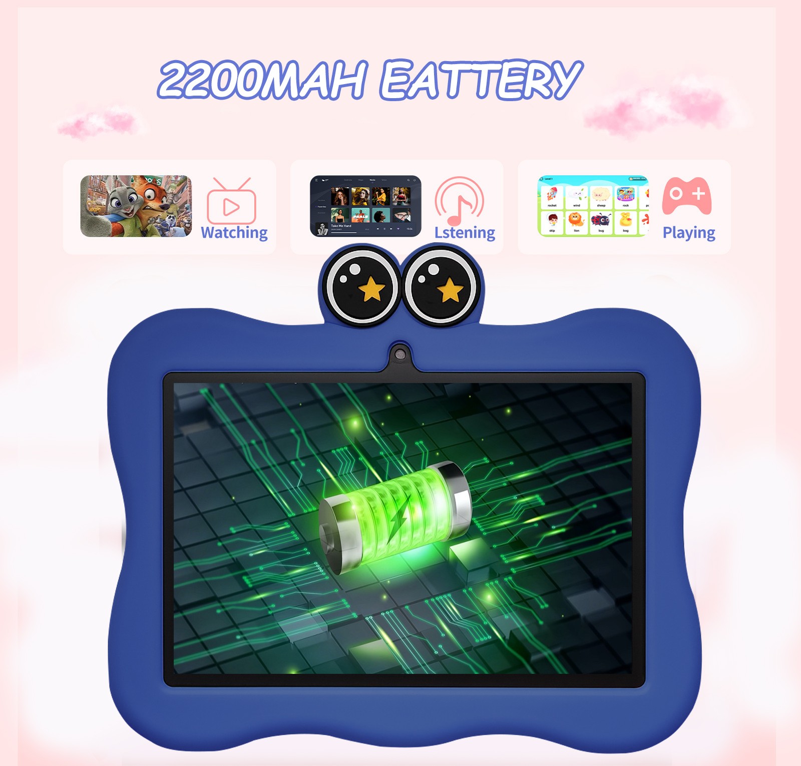 7 ” Kids Tablet Android 13 8GB+64GB Toddler Educational Tablet Parental Control