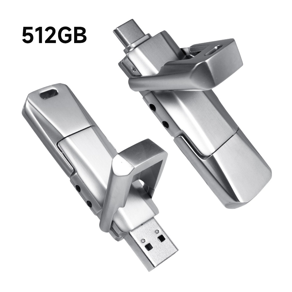512GB Solid State USB Flash Drive Up to 550MB/s USB C & USB 3.2 Gen 2 Dual Drive