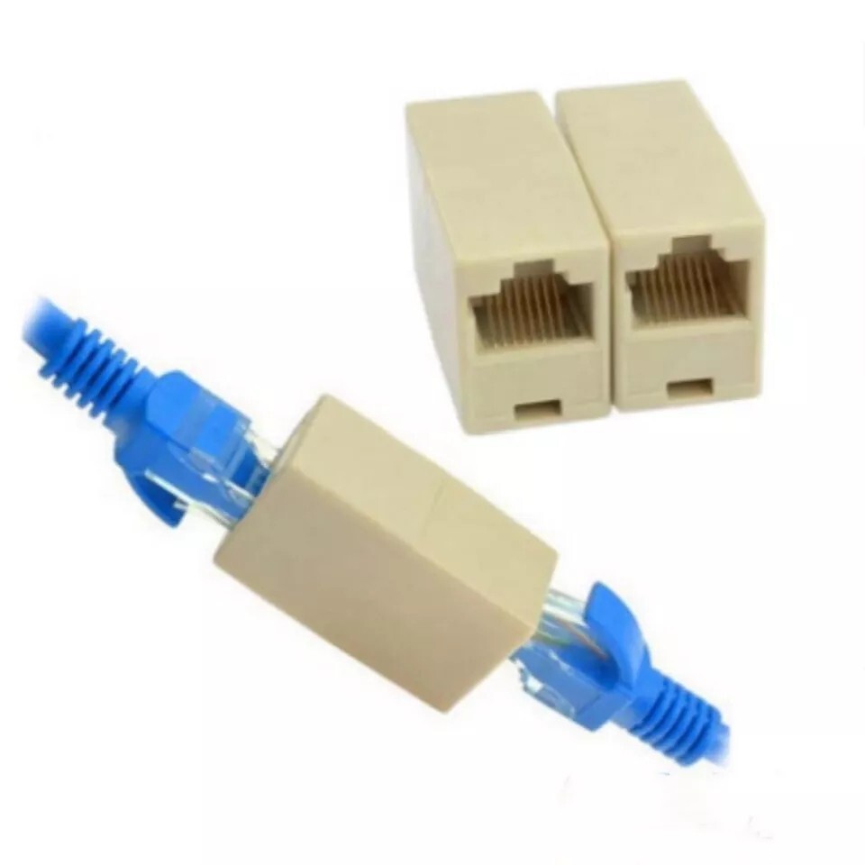 RJ45 Powerline Network Adapters CAT6 CAT5 Cable Female Splitter Ethernet LAN