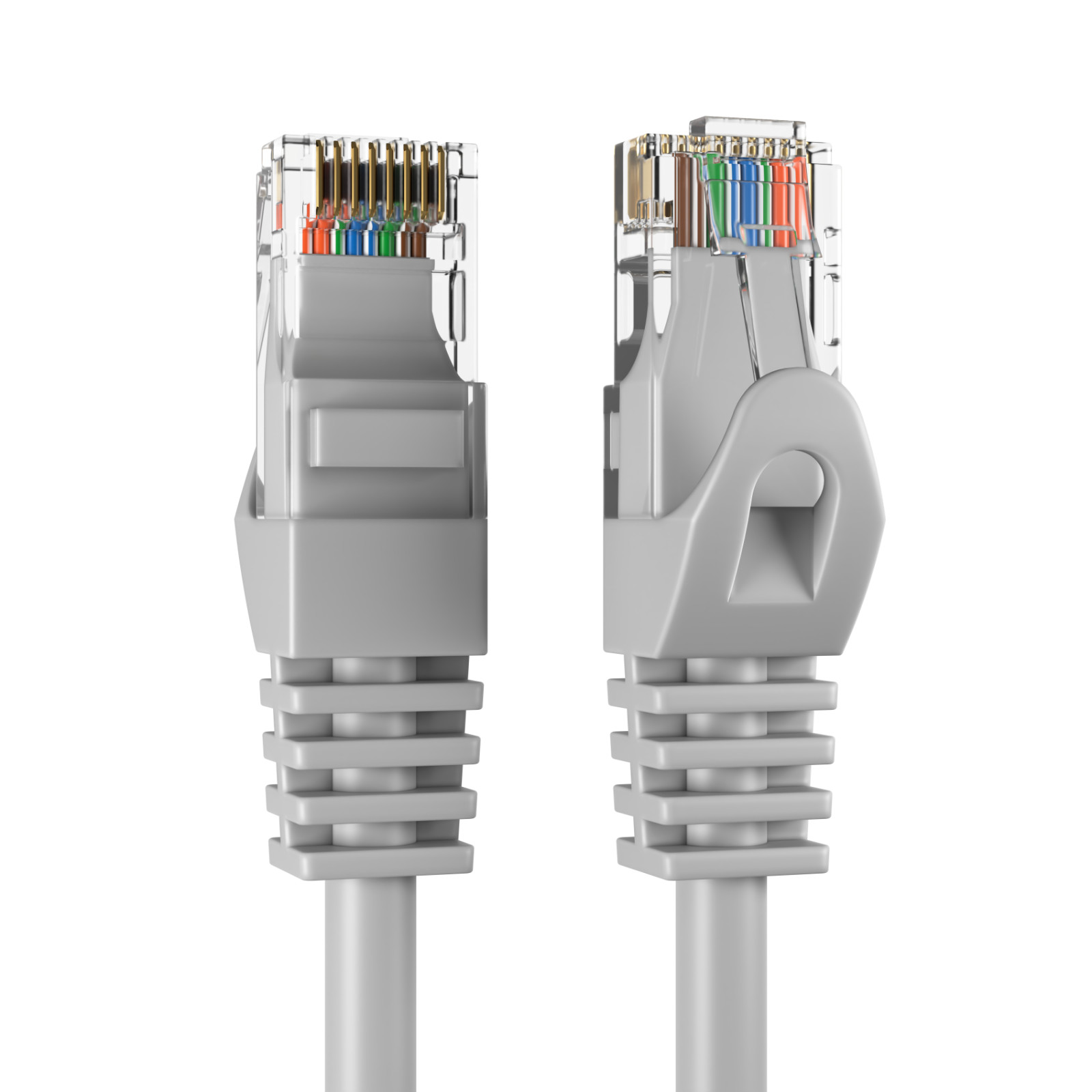 CAT5 Ethernet Patch Cable RJ-45 LAN Internet Cord Gray 25FT- 200FT Multipack LOT