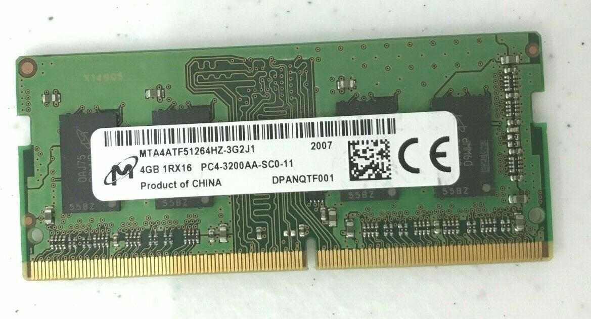 One 4GB DDR4 Memory PC4-3200 SODIMM Laptop RAM 3200MHz