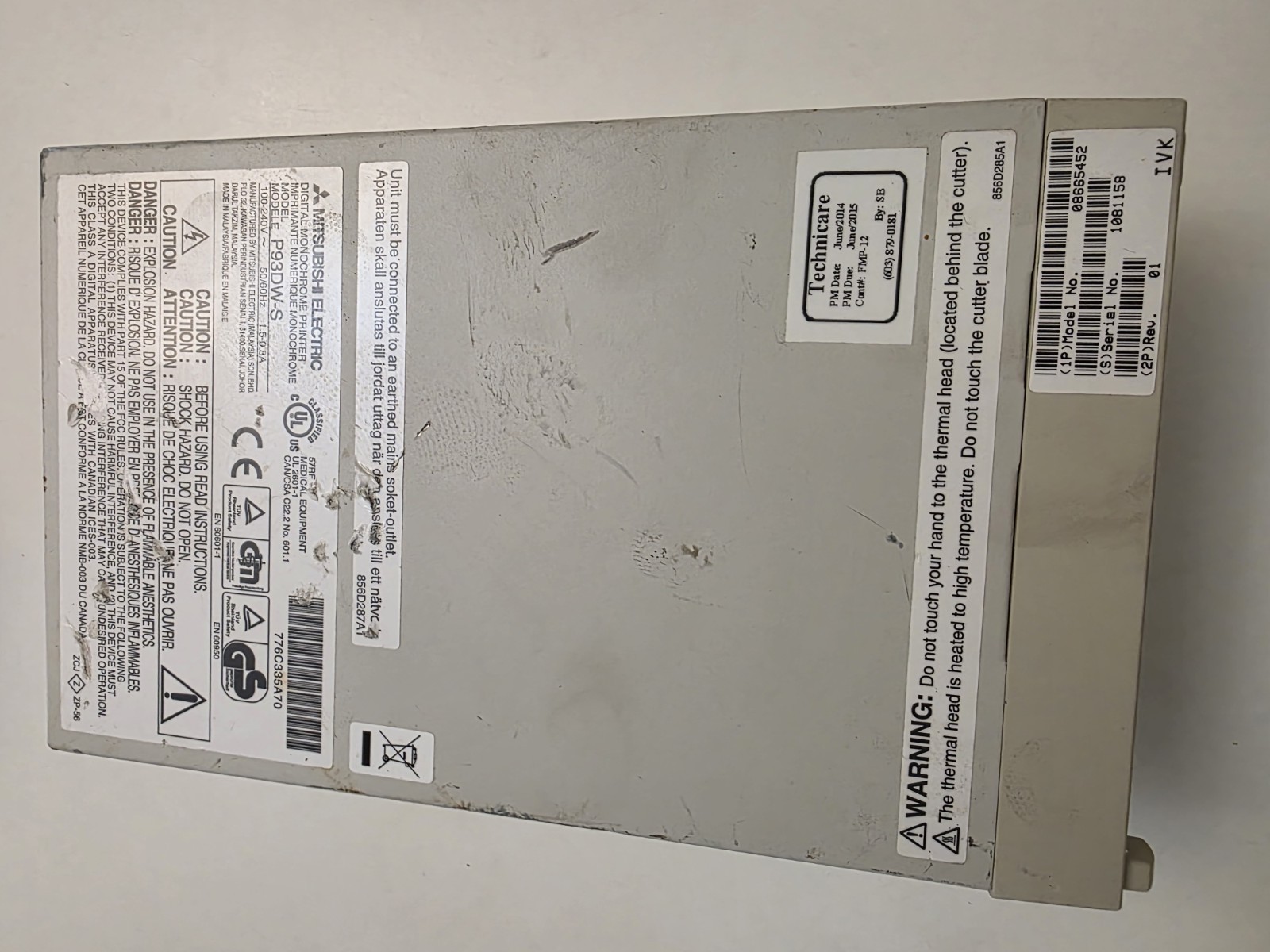 Mitsubishi P93D / Digital Thermal Printer 30days Warranty