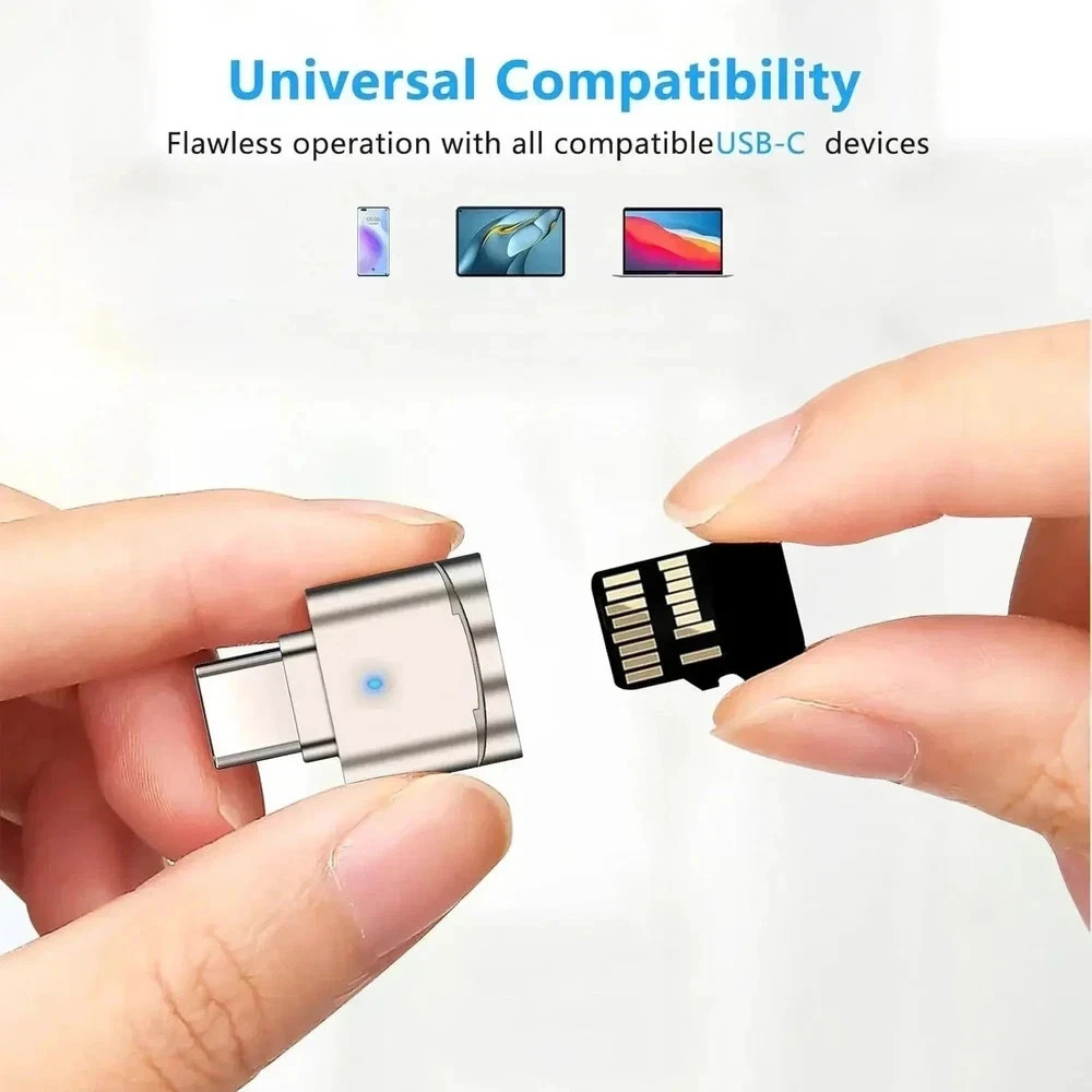 Type C To Micro SD TF Card Reader OTG USB Adapter Converter For Samsung Phone