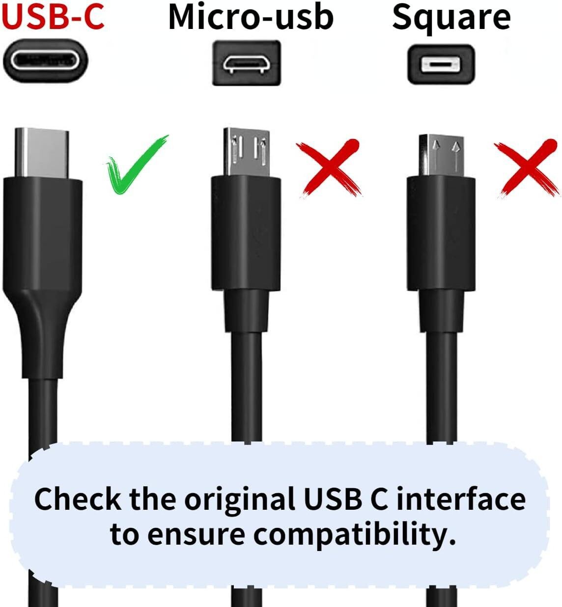 LOT Charger 65W USB C Type C for Acer/Lenovo/HP/Asus/Samsung Power Laptop