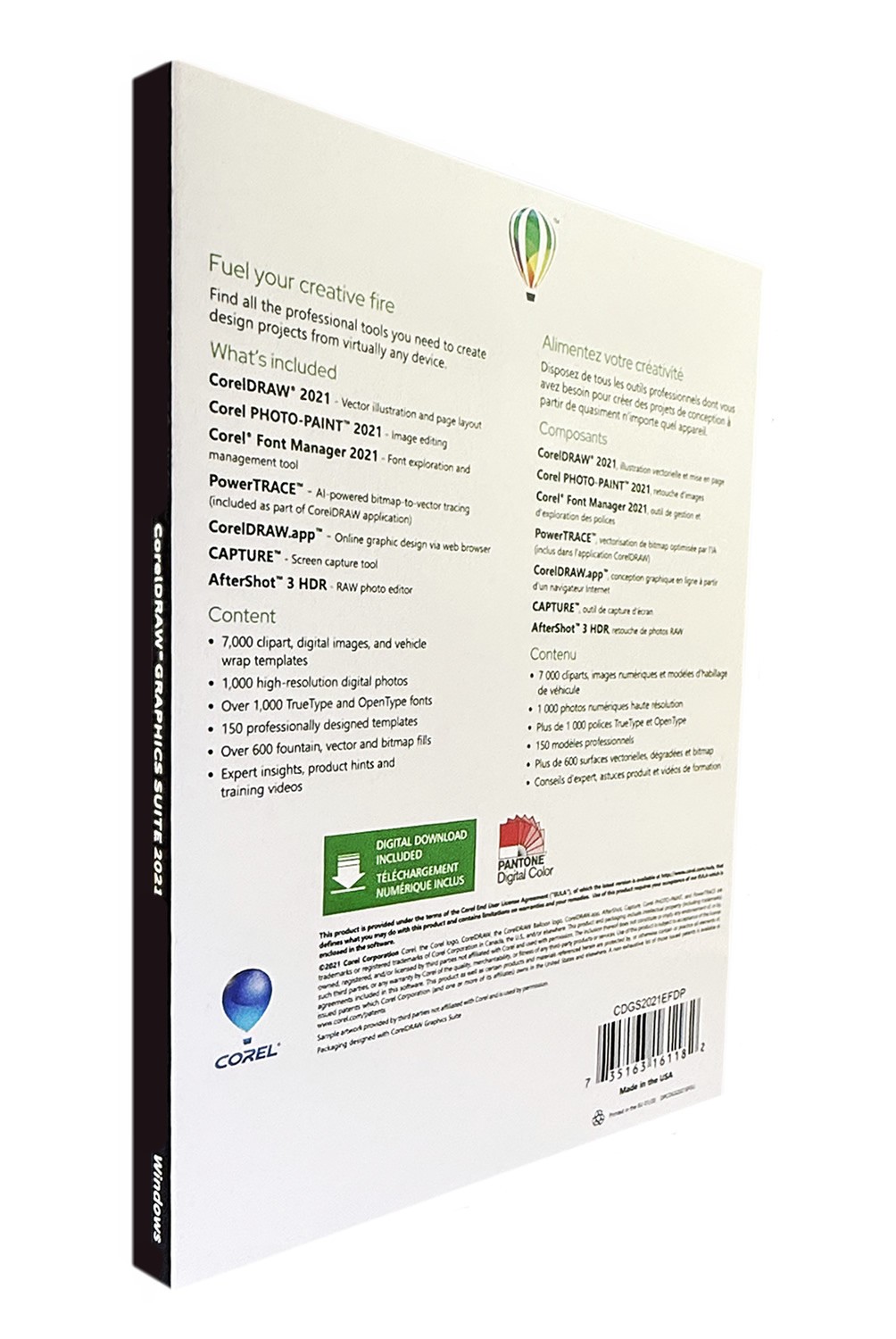 CorelDRAW Graphics Suite 2021 – Perpetual Commercial, Retail Box CDGS2021EFD