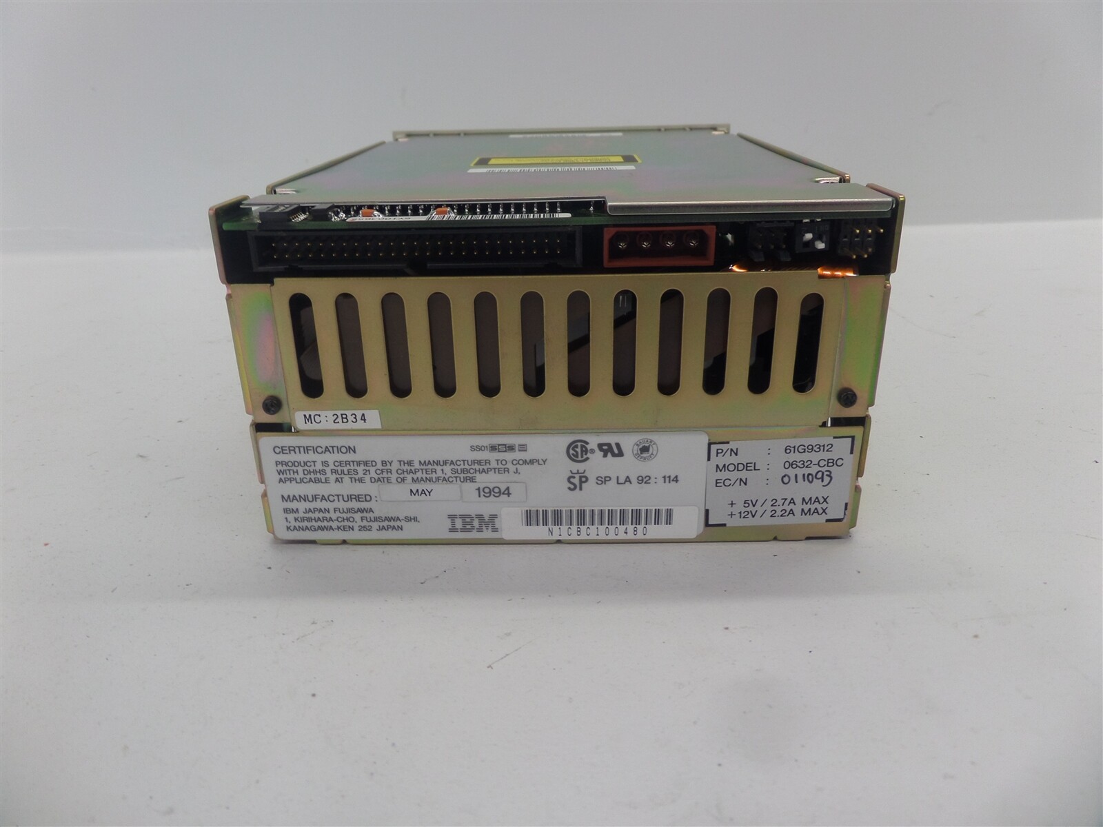 IBM 0632-CBC 5.25″ 1.3GB Internal Optical Drive 61G9312