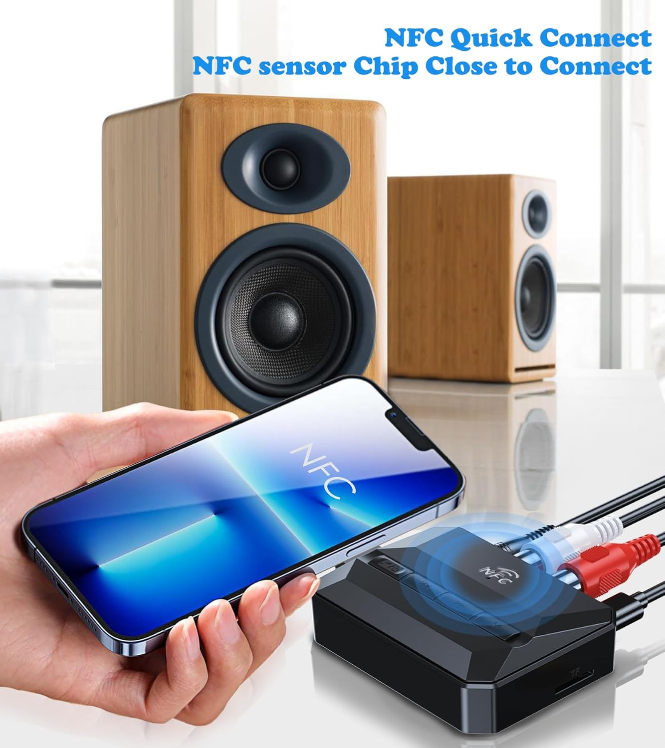 KAIY Bluetooth Receiver for Home Stereo with NFC, Wireless Audio Receivers & Ada