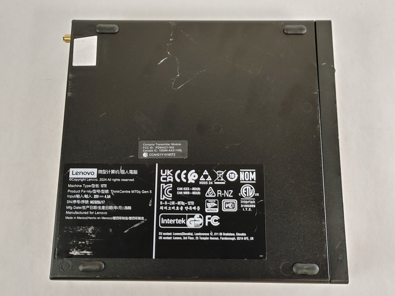 Lenovo ThinkCentre M70q Gen 5 Core i5-14400T 1.50 GHz 16 GB DDR5 256 GB NVMe