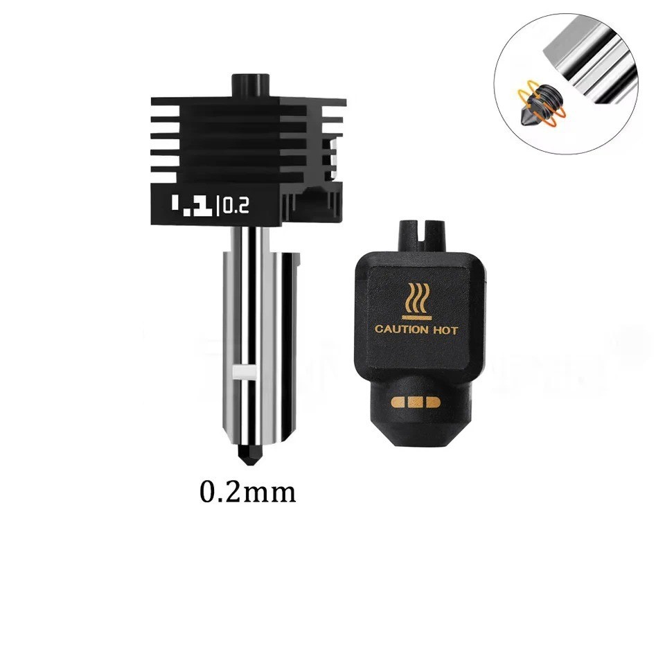 Updated Hotend Kit For Bambu Lab P2S Quick Swap Removable Hardened Steel Nozzle