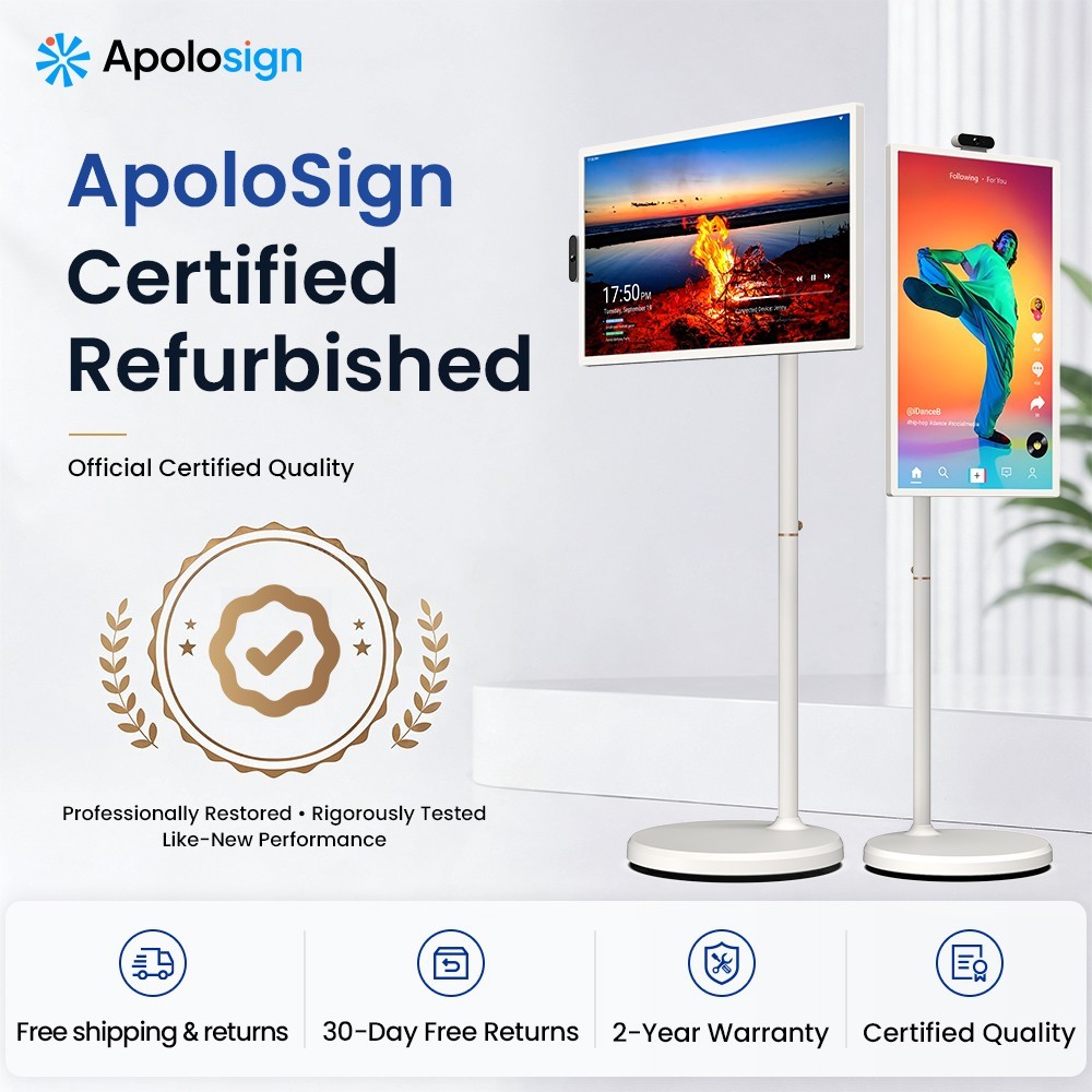 ApoloSign 32″ UHD 4K Smart Portable TV Touch Screen Monitor (Factory Restored)