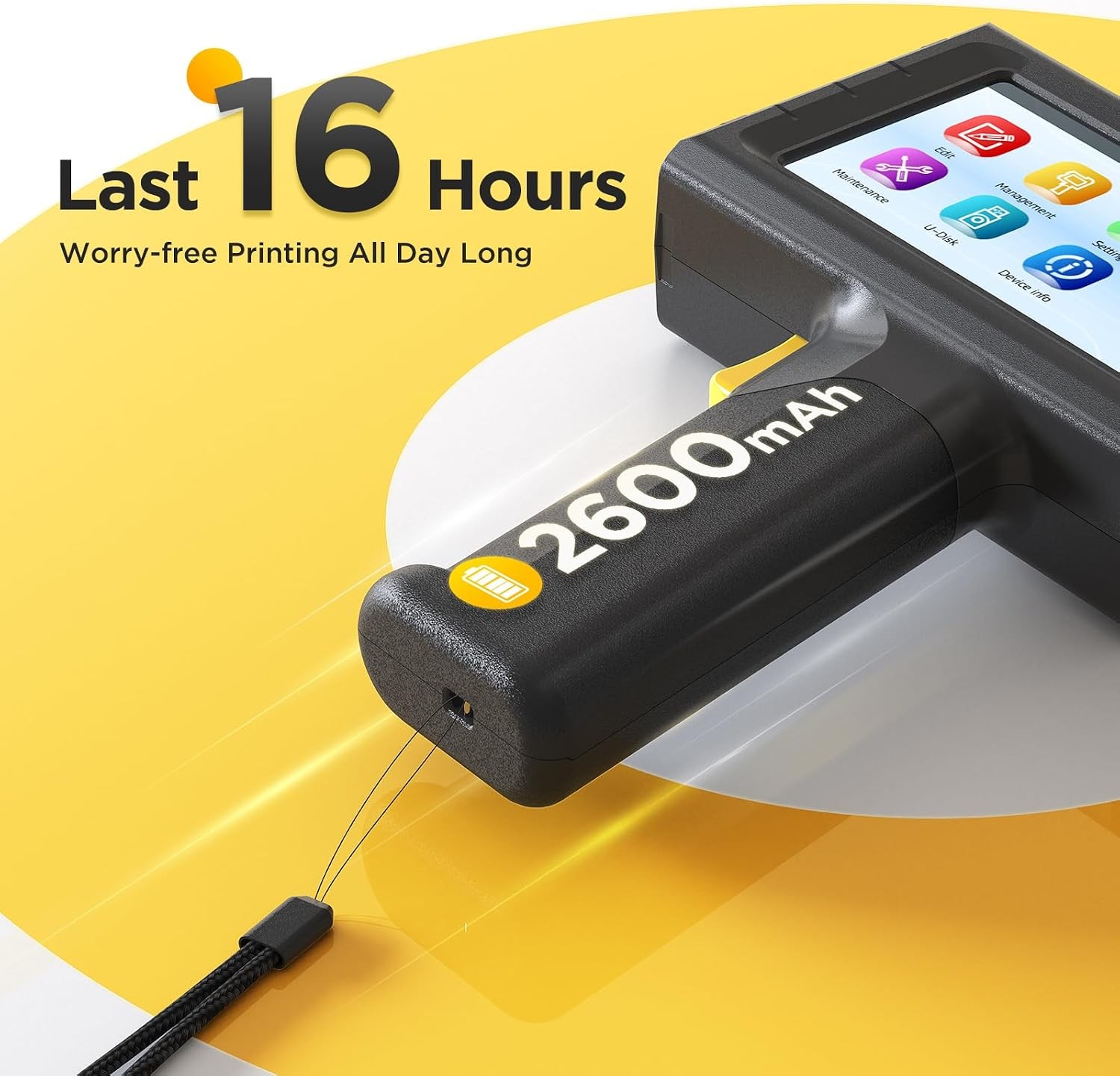 Handheld Inkjet Printer 0.5in Print Height 390g Batch Code