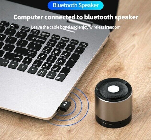 USB Bluetooth 5.0 Wireless Stereo Audio Music Adapter Dongle Receiver For TV PC