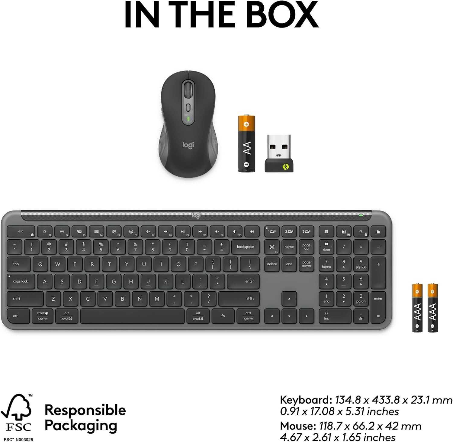 Logitech Signature Slim MK955 for Business Wireless Keyboard and Mouse Combo