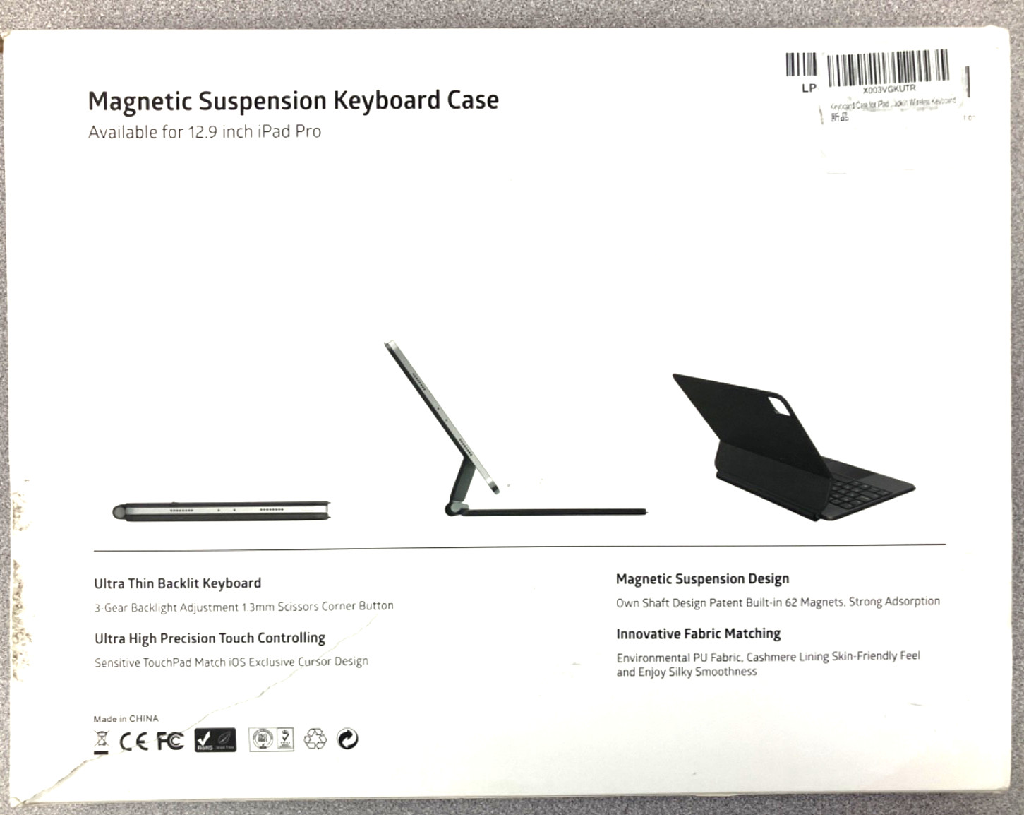 Magnetic Suspension Keyboard Case for iPad Air 13 & iPad Pro 12.9 inch
