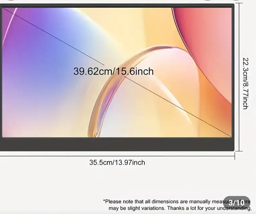 Portable Display 15.6″ : 1920 X 1200p Speaker? Yes : Factory Sealed