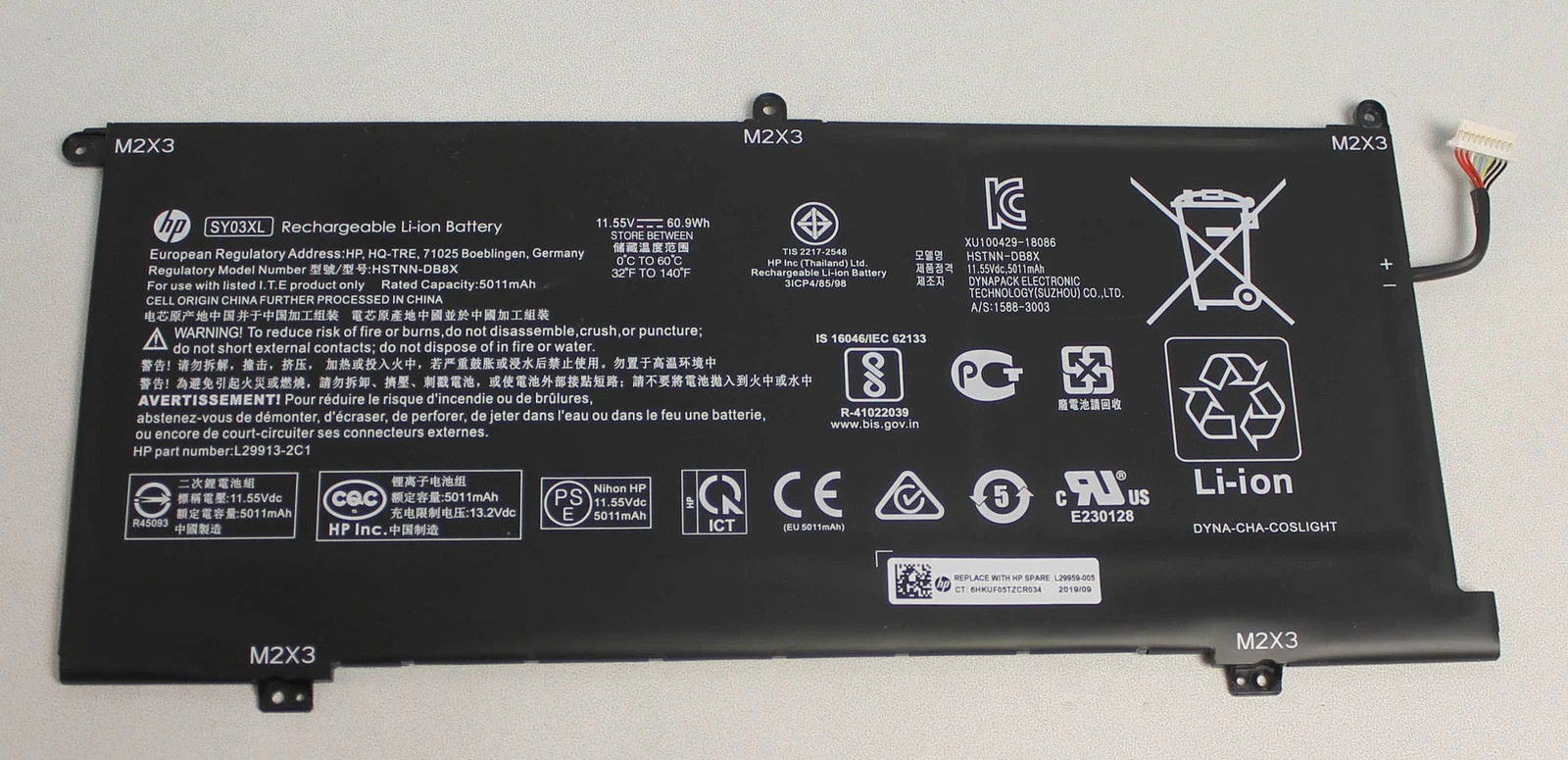 L29959-005 – Genuine HP Chromebook15-DE Series 11.55V Battery SY03XL