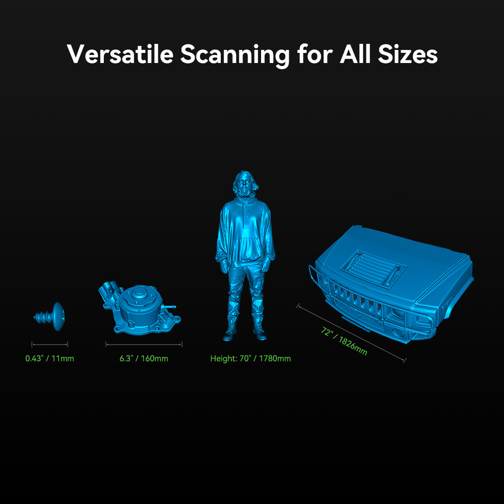[USED] Creality Raptor 3D Scanner 5-2000mm Range 60FPS Blue NIR Consumer