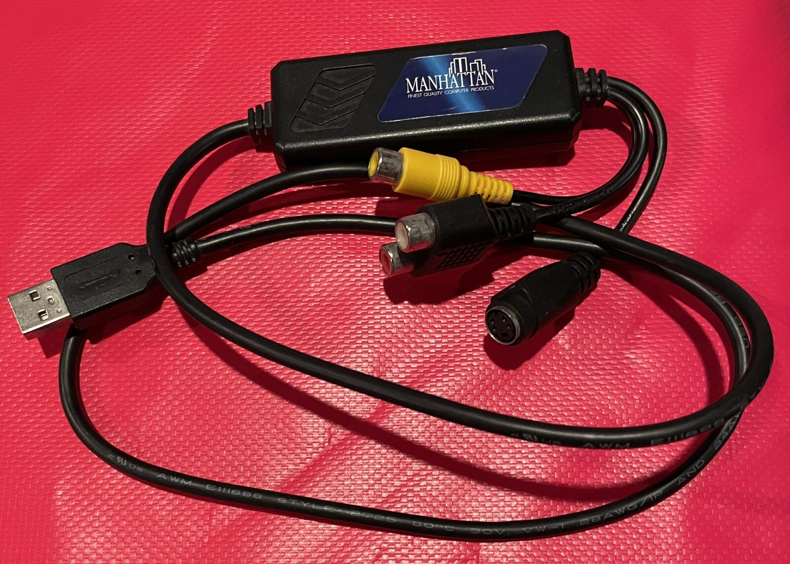 Manhattan USB Audio Video Adapter Converter S Video RCA