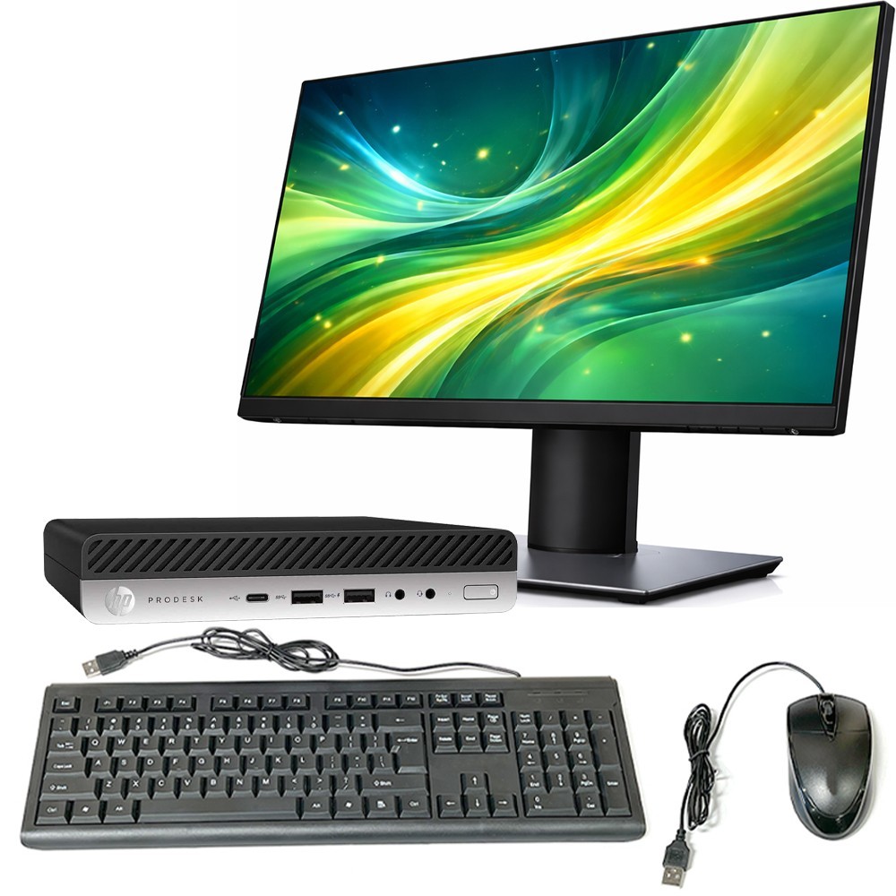 HP Windows 11 Pro Desktop i5 Computer Micro Up To 27″ LCD 32GB RAM 1TB SSD Wi-Fi