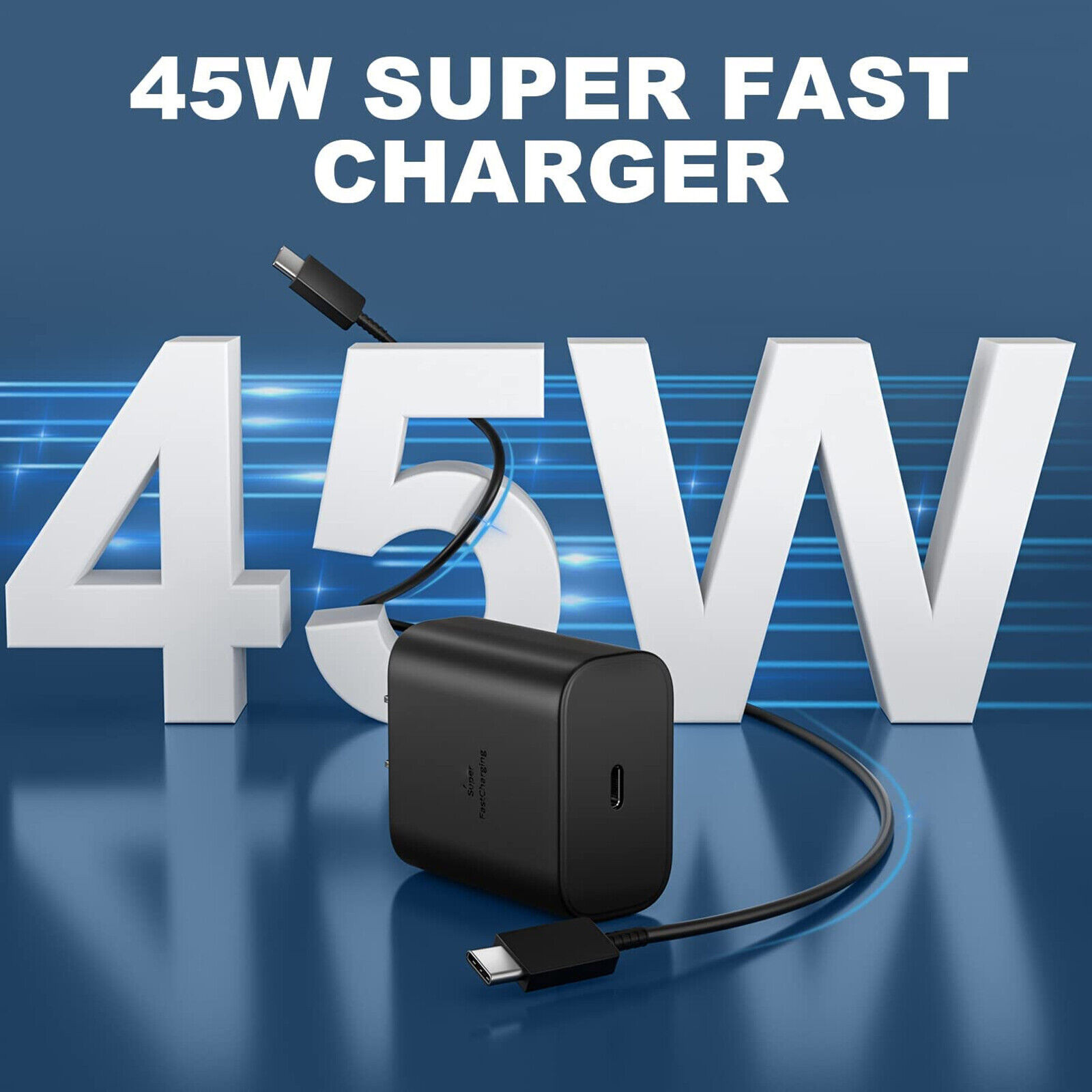 Original Samsung 45W Super Fast Charger Adapter USB-C Cable Galaxy S25 S24 Ultra