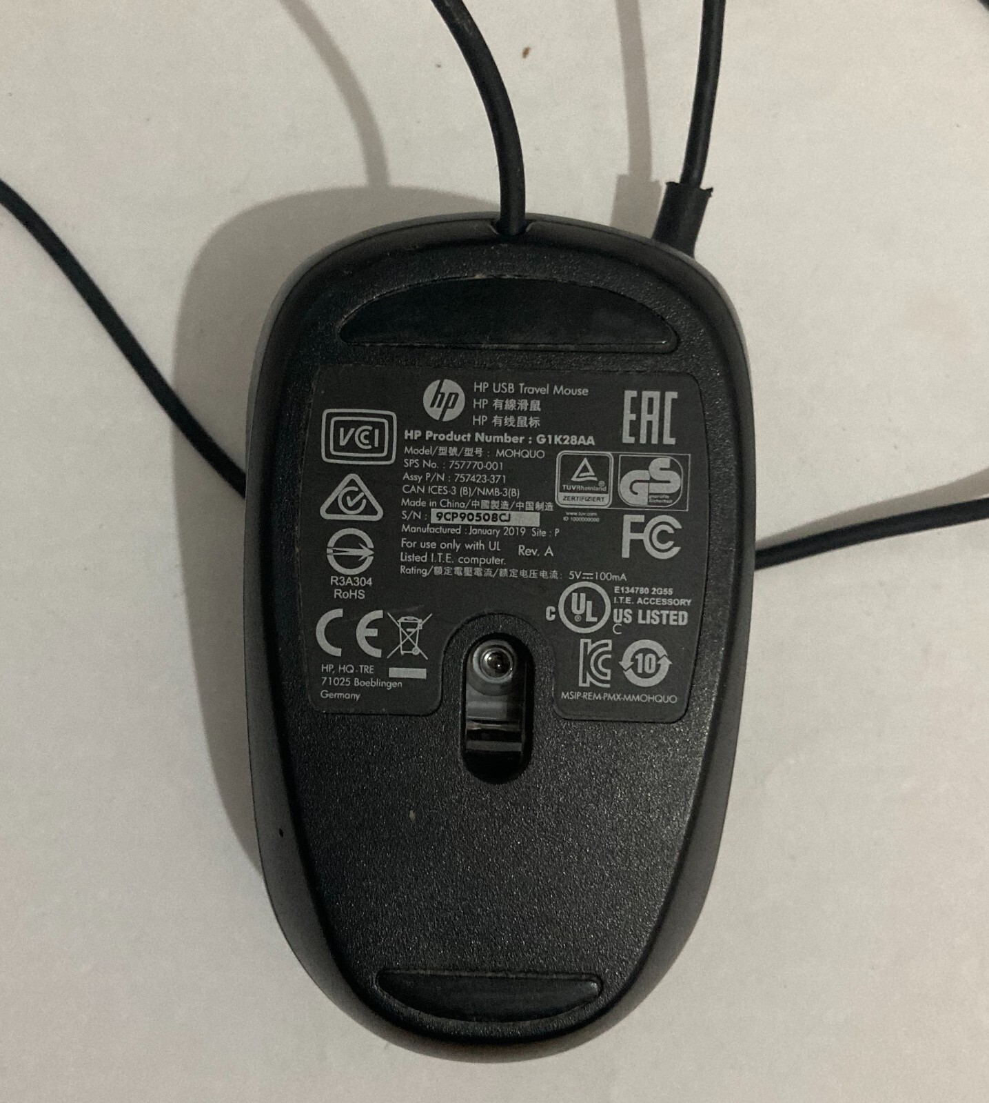 Hp USB Travel Mouse Model G1K28AA Windows 10 Windows 11 Mac Compatible