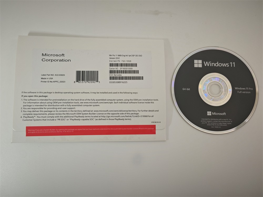 New Microsoft Windows 11 Pro Professional 64 Bit Operating System AND KEY
