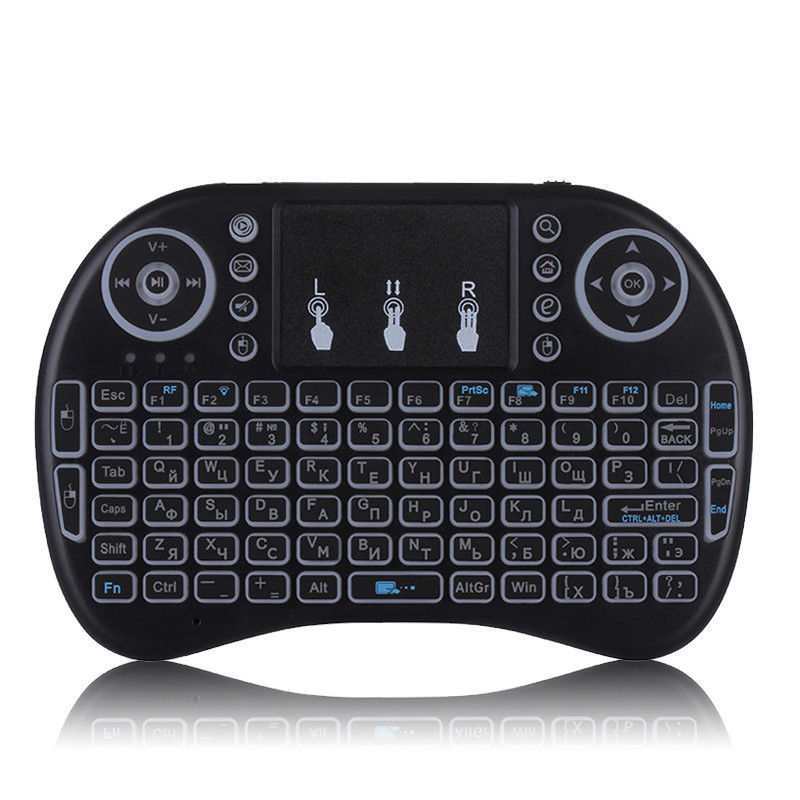 3 Color Backlit Mini i8 Wireless 2.4GHz Keyboard Remote Control Touchpad SmartTV