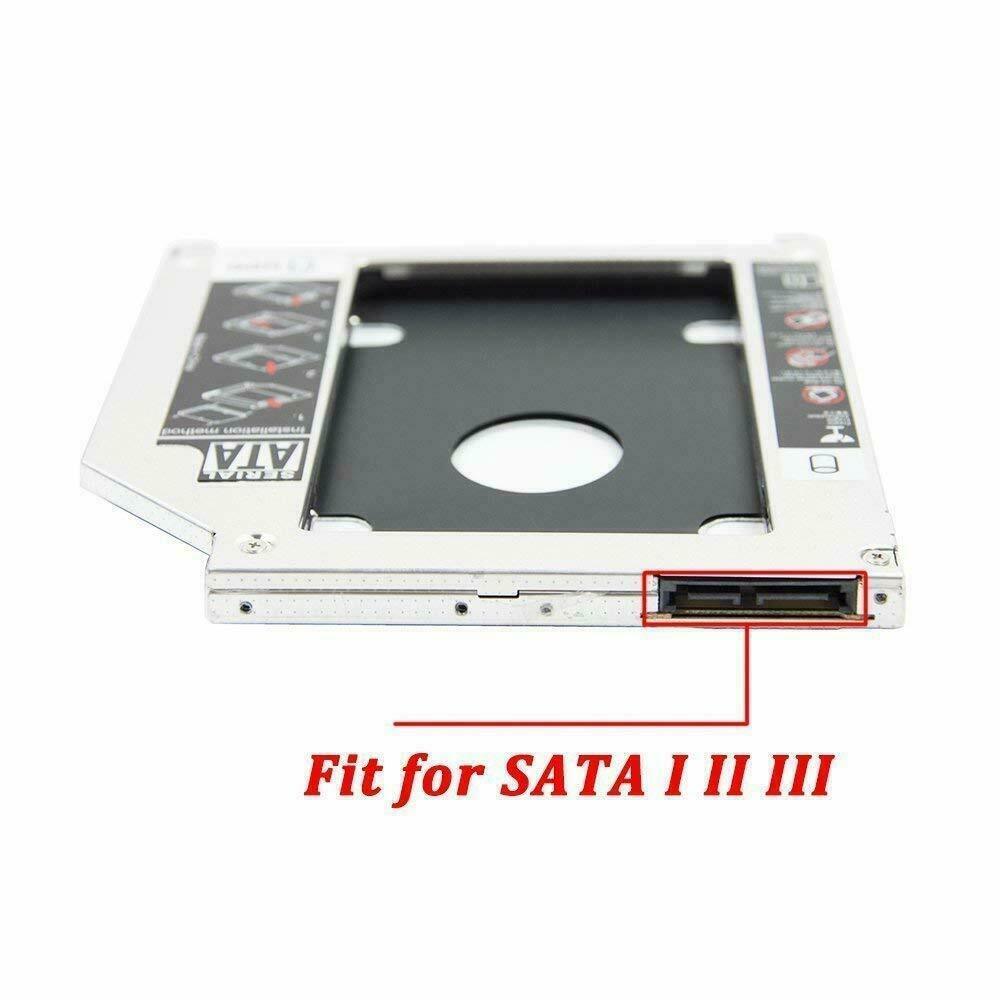 9.5mm Universal For SATA 2nd HDD SSD Hard Drive Caddy CD/DVD-ROM Optical Bay