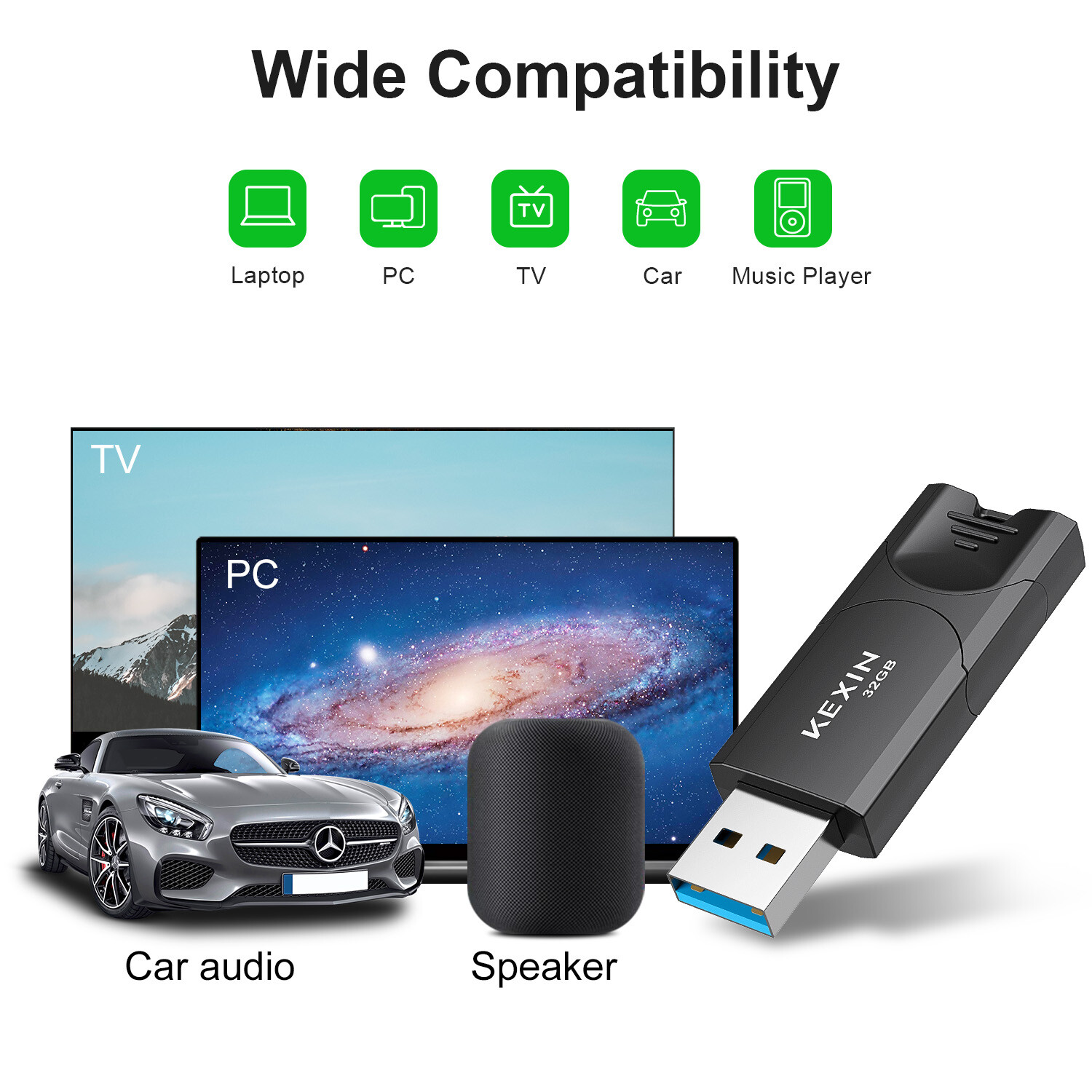 Kootion USB 3.0 32GB 64GB 128GB High Speed Retractable Style Flash Drive Memory