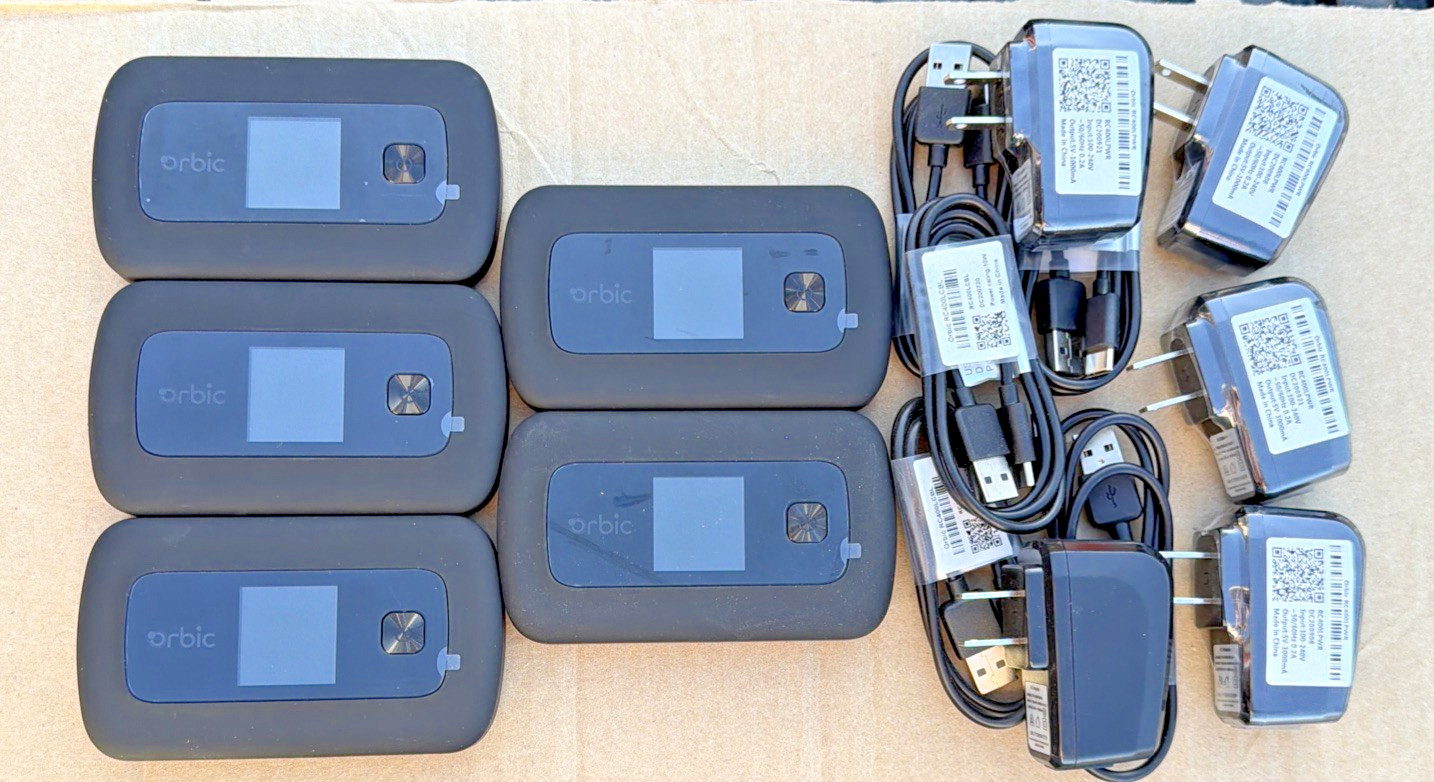 (LOT OF 5) Orbic RC400L Verizon LTE Wi-Fi Hotspot Modem Wireless USB Black