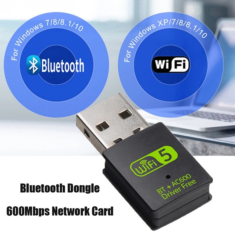 600Mbps WIFI USB Bluetooth-compatible Adapter Driver Free BT wifi USB Dongle Dua