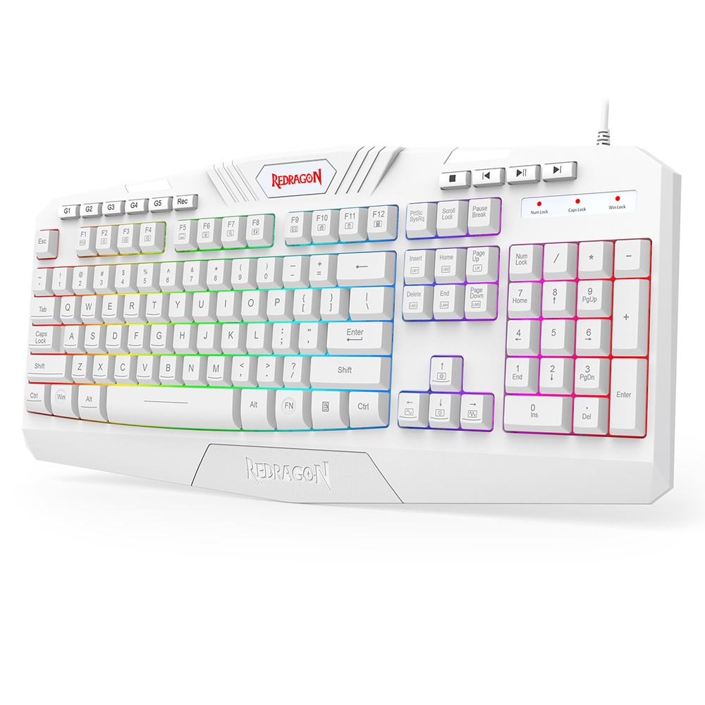 REDRAGON S101W-1 Wired RGB Backlit Gaming Keyboard+Mouse Combo,Multimedia Keys